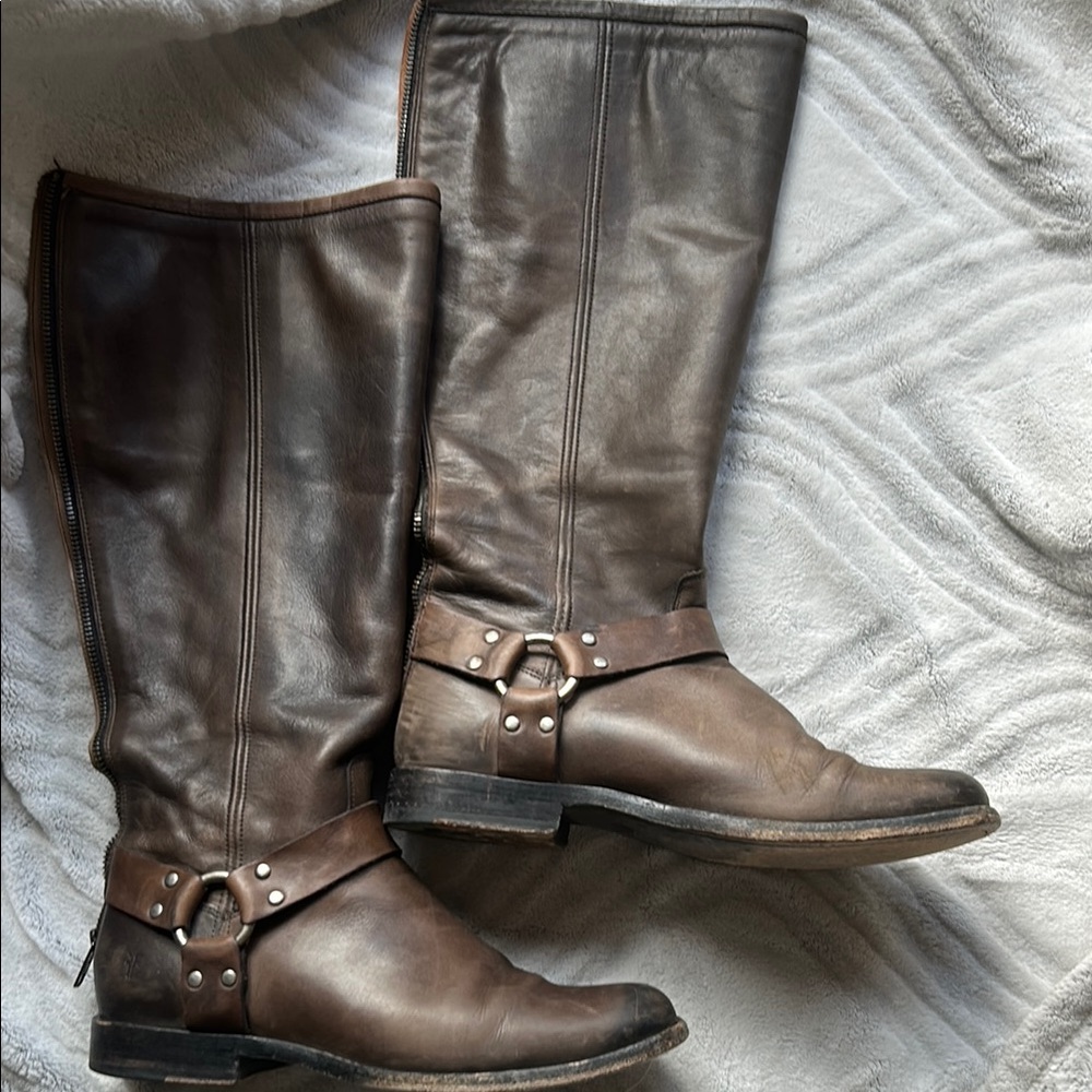 Brown Leather Riding Boots